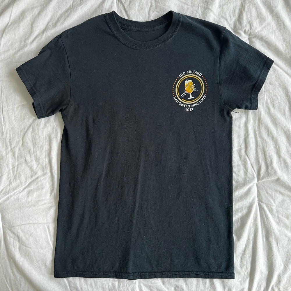 EUC 2017 Chicago Halloween Bar Beer Crawl Black Skeleton Event Shirt SM